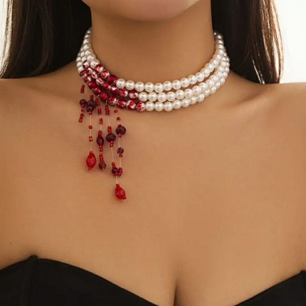 Gothic Vampire Choker Necklace - Picture 5 of 5